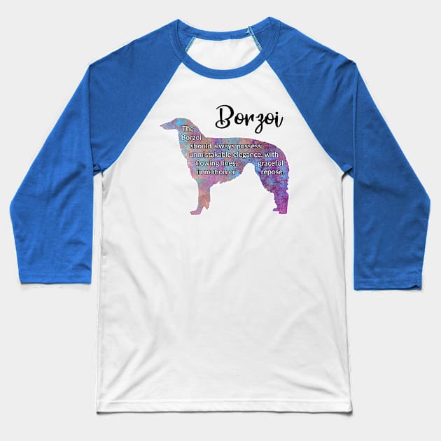 Borzoi Baseball T-Shirt by ApolloOfTheStars